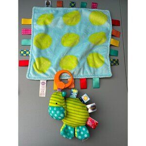Taggies Baby Lovey Blanket & Plush Toy Set Soft & Colorful With Tags